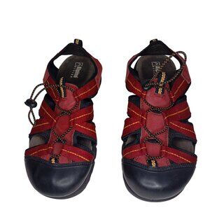 Alpine Sandals Size 8 Design Womens Red & Black Closed Toe Hiking